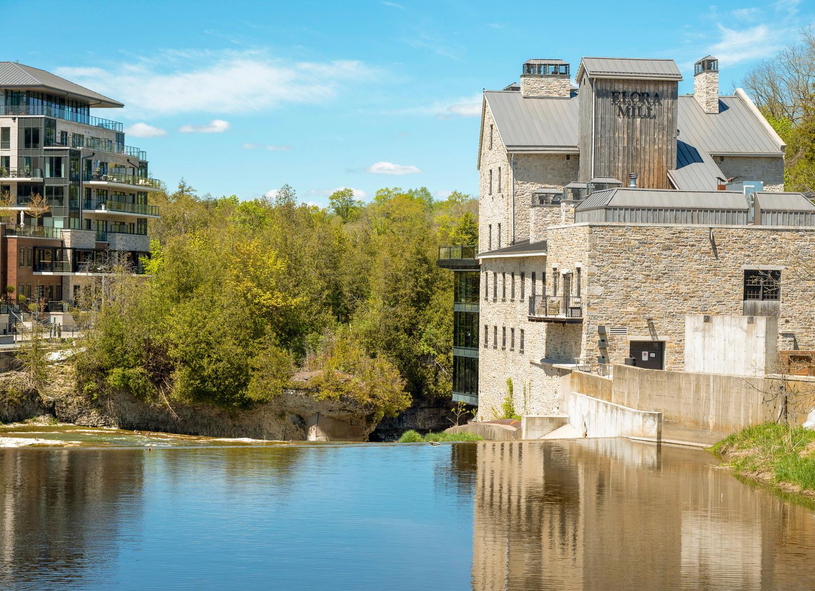 Historic Elora Mill and village character